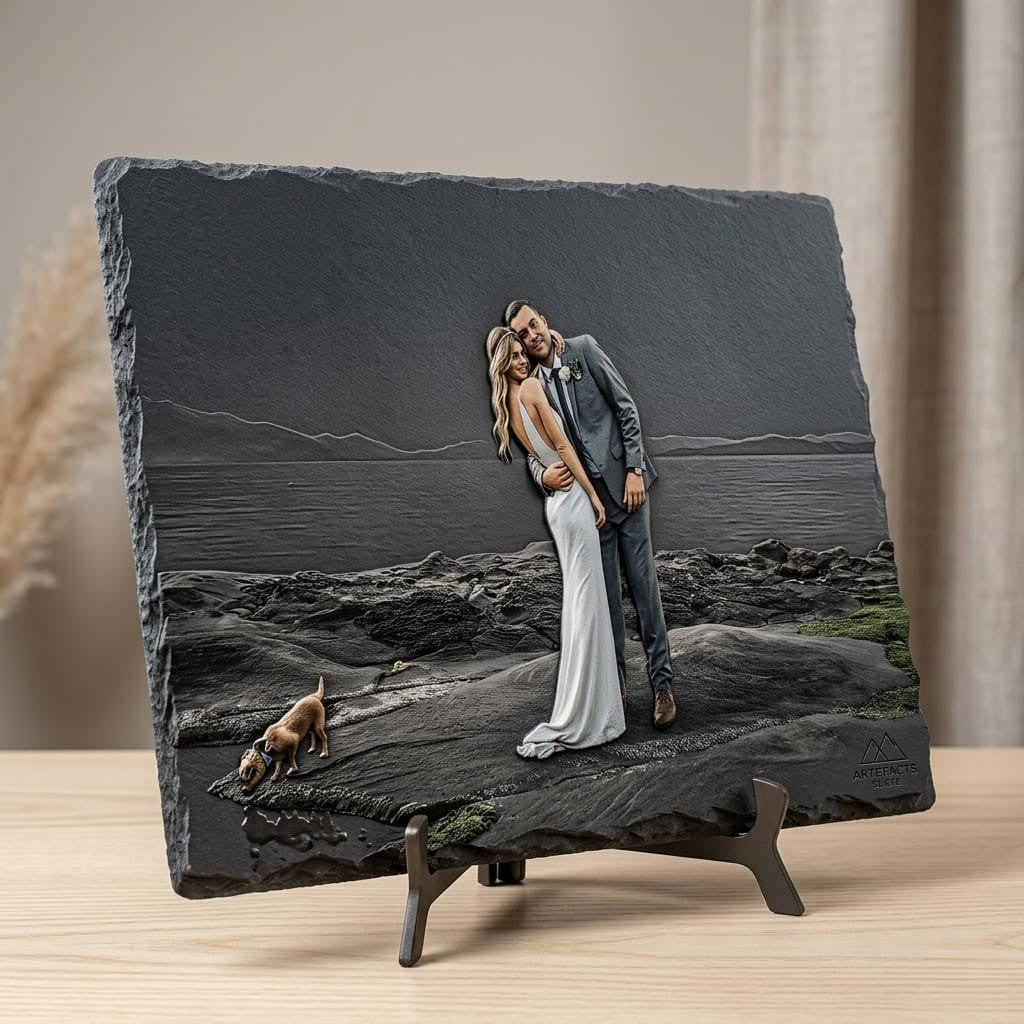 Textured wedding photo